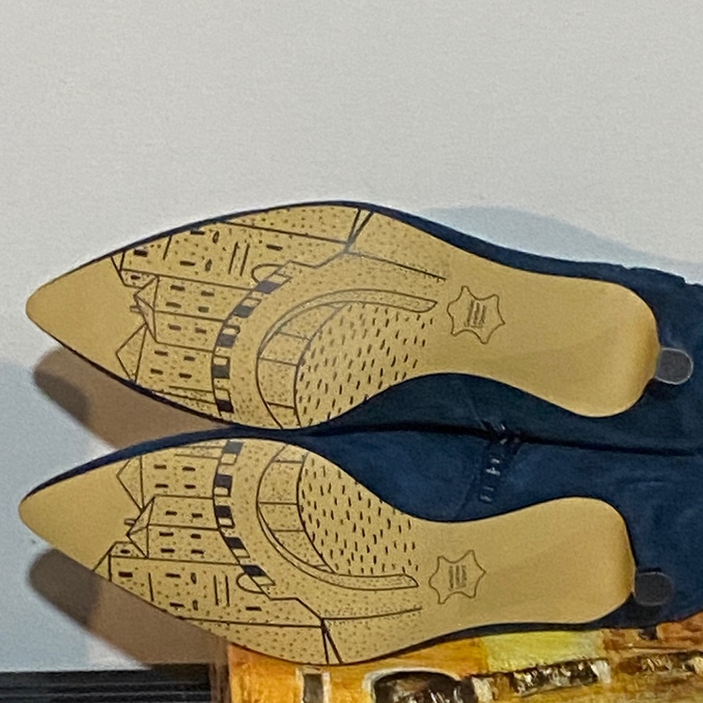 Bella Vita Women's Navy Ankle Booties - Picture 5 of 6
